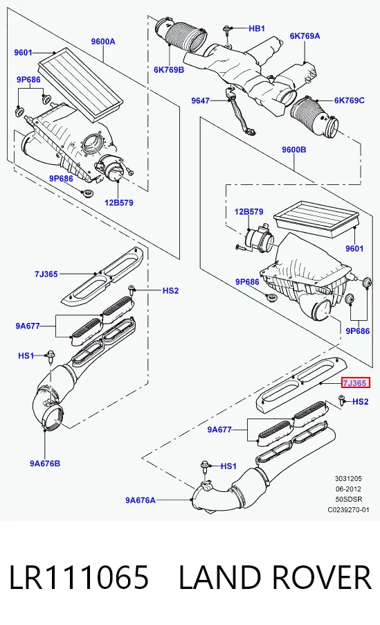 LR111065 Land Rover Uszczelka maski