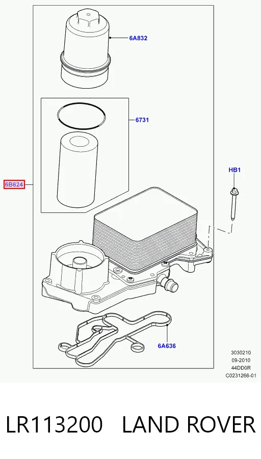 Obudowa filtra oleju Ford LR022895