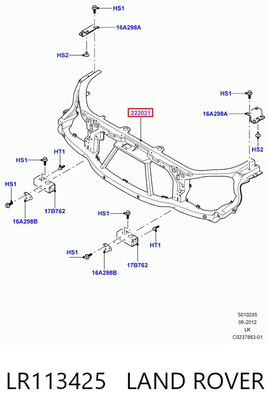  Osłona chłodnicy kompletna (panel mocowania reflektorów) Land Rover Range Rover 4