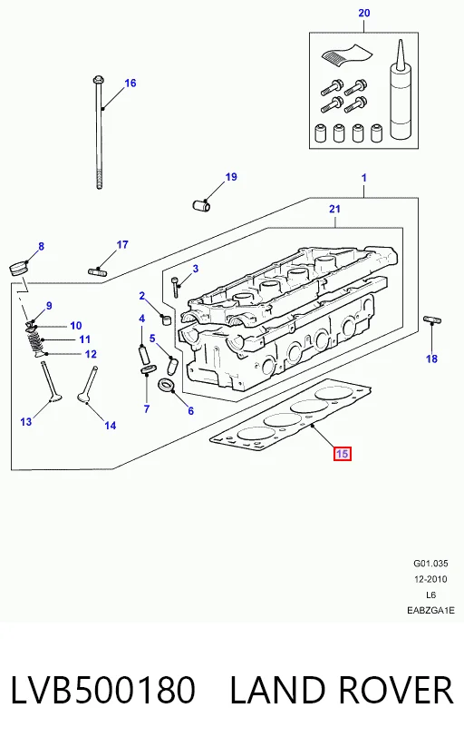 Uszczelka głowicy cylindrów Ford LVB000320L cena, od 28,14 USD