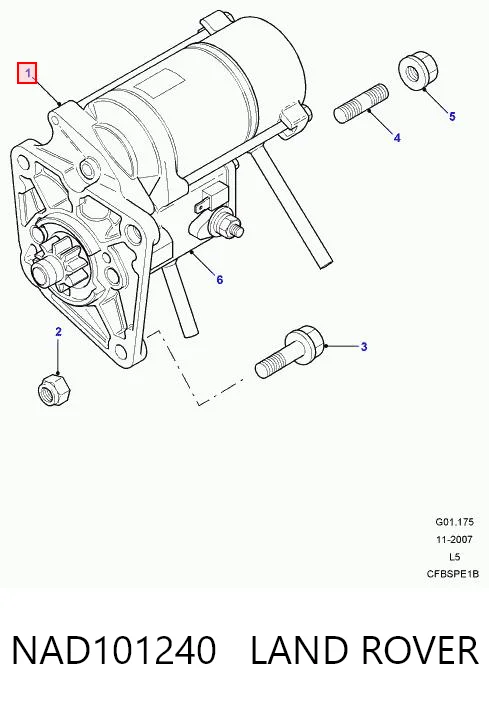 NAD101240 Land Rover Rozrusznik