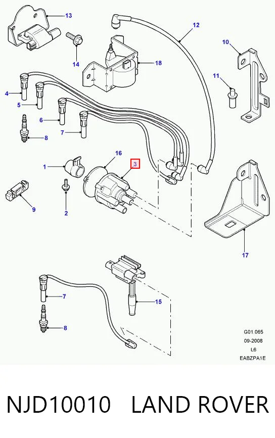 Kopułka rozdzielacza zapłonu  do Rover 400 RT