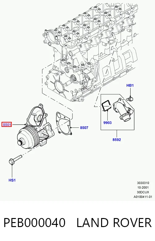  Pompa chłodząca wodna Land Rover Range Rover 3