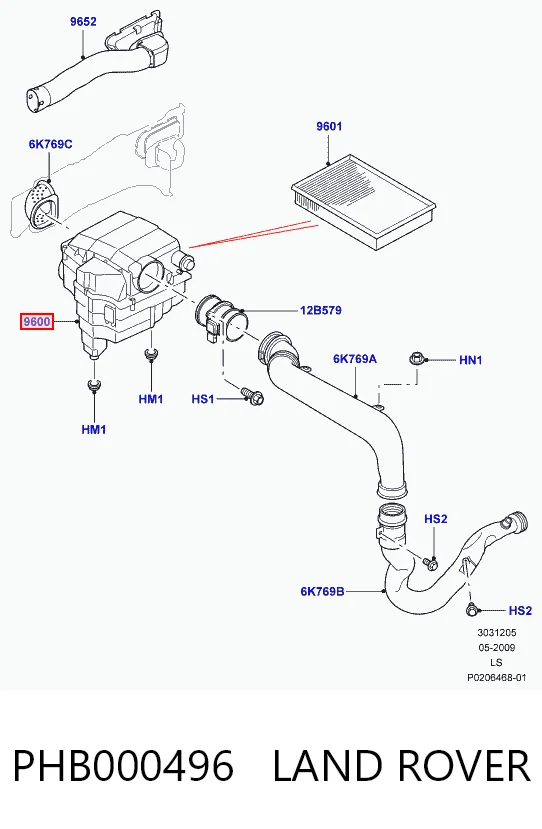 Obudowa filtra powietrza do Land Rover Discovery LR3