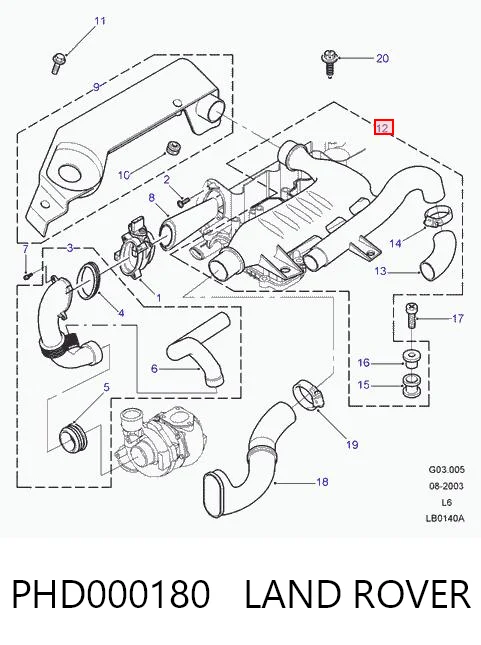 Kupić Wlot powietrza do filtra powietrza Land Rover Freelander I L314 w dobrej cenie