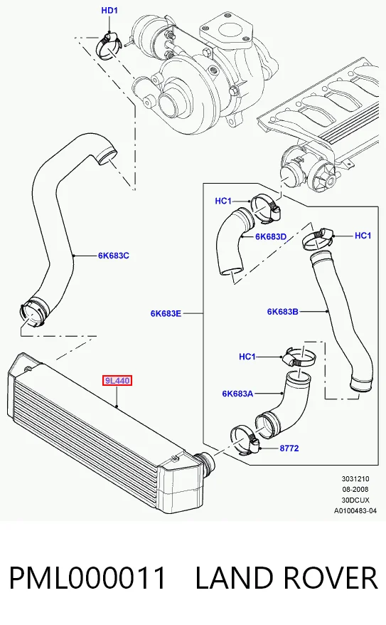 Chłodnica intercoolera Polcar 2023J81 cena, od 102,15 USD