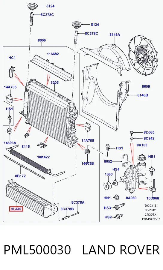  Chłodnica intercoolera Land Rover Discovery 3