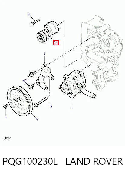 PQG100230 Rover Napinacz paska napędowego