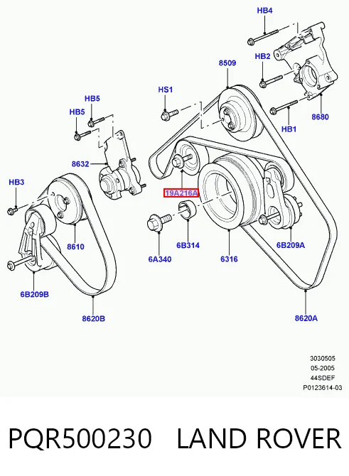 Rolka napinacza paska napędowego Land Rover Range Rover III SUV (L322) (2002 - 2009) cena, od 44,96 USD