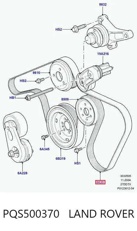 Do koszyka Pas napędowy mechanizmów Land Rover Discovery IV L319