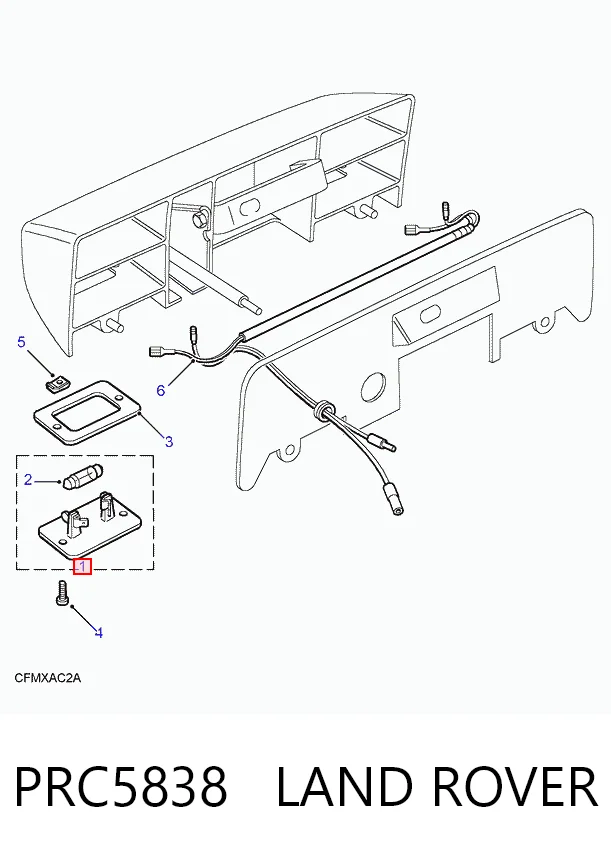 Kupić Lampa oświetlenia tylnej tablicy rejestracyjnej Land Rover Discovery II LJ ,LT w dobrej cenie