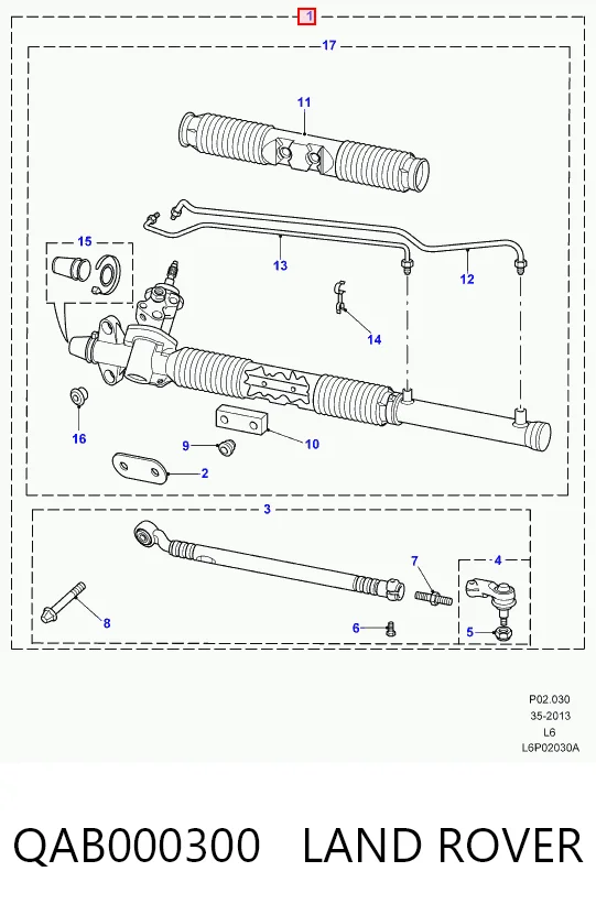 Listwa kierownicza (maglownica) do Land Rover Freelander I L314