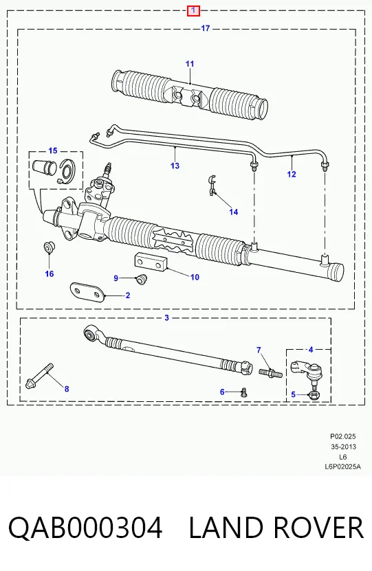  Listwa kierownicza (maglownica) Land Rover Freelander 1