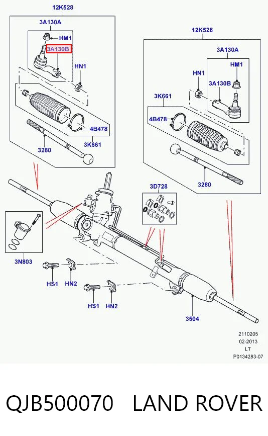  Końcówka drążka kierowniczego zewnętrzna Land Rover Range Rover 