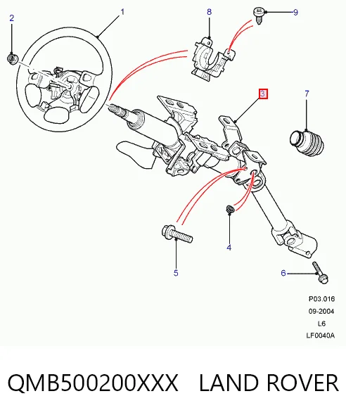 Kolumna (wał) kierownicza (kierownicy) Land Rover Freelander I SUV (L314) (1997 - 2006) cena, od 118,04 USD