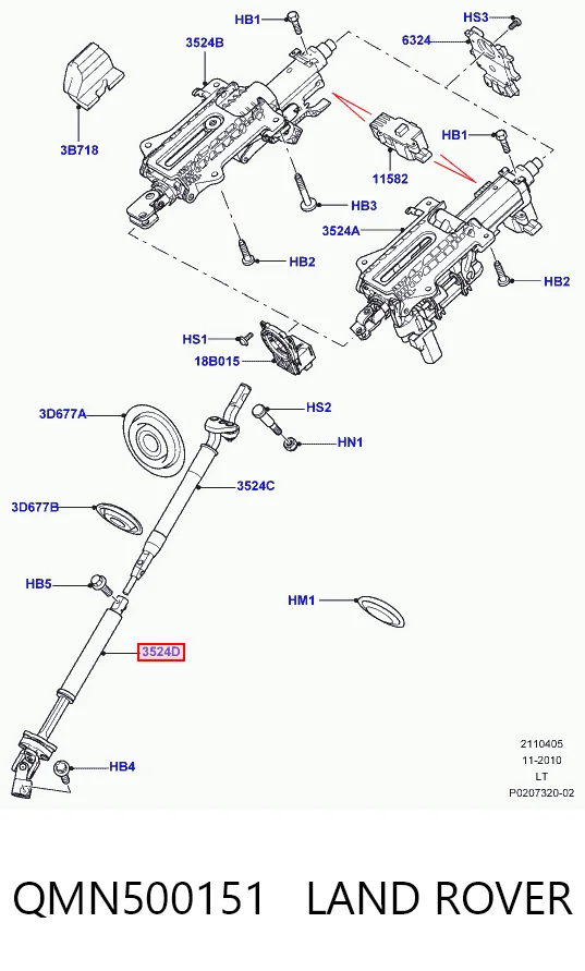 Wał kolumny kierowniczej dolny 4526044041 Toyota