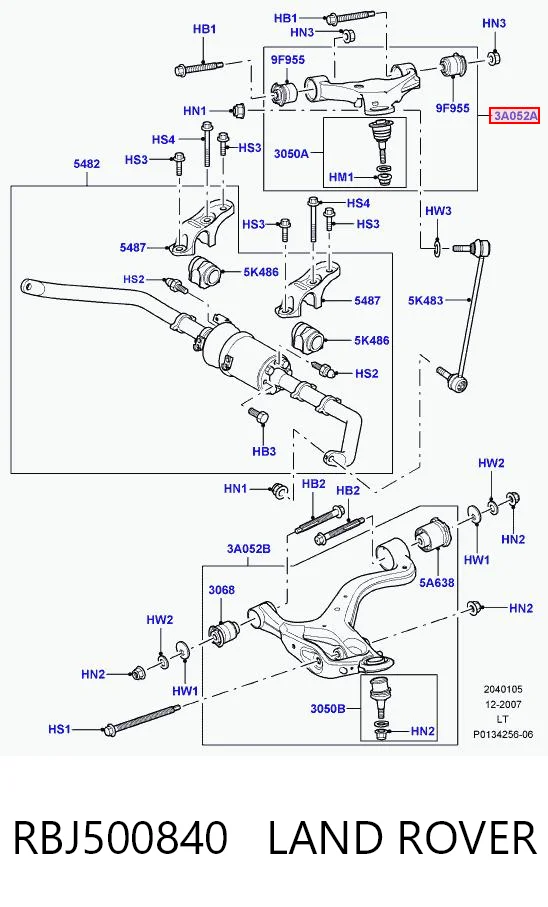 Wahacz zawieszenia przedniego prawy górny Land Rover Discovery IV