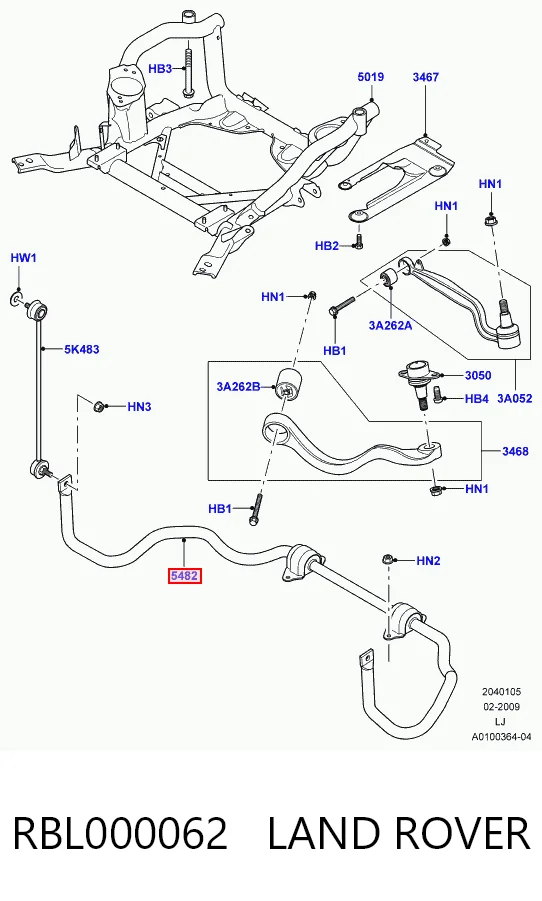 Stabilizator przedni Land Rover Range Rover III SUV (L322) (2002 - 2009) cena, od 164,23 USD