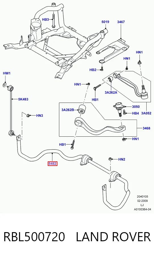 Do koszyka Stabilizator przedni Land Rover Range Rover III L322