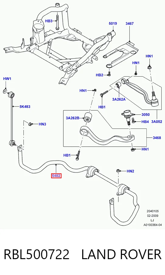 Stabilizator przedni Land Rover Range Rover III