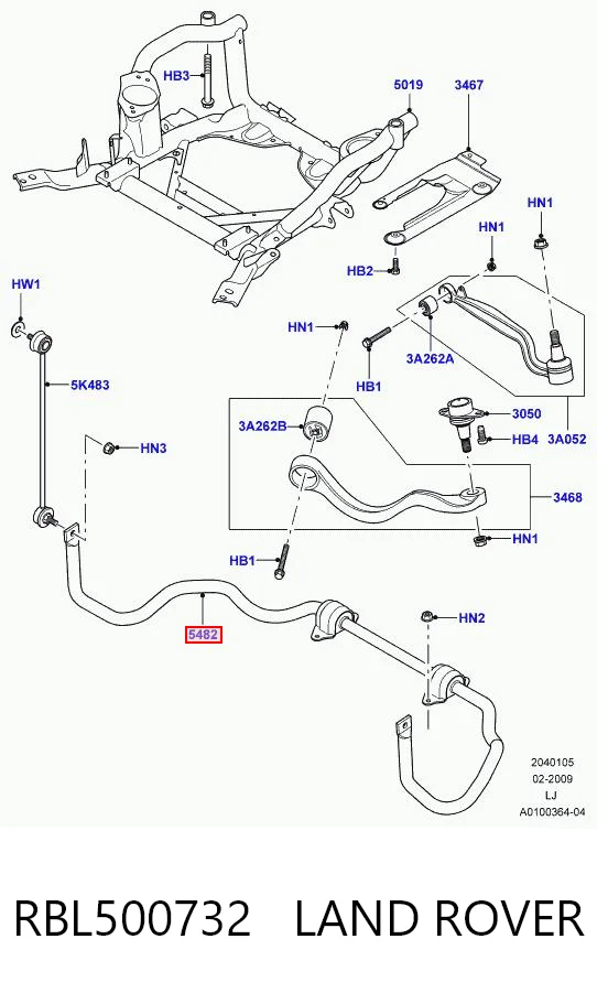 Stabilizator przedni Land Rover Range Rover III SUV (L322) (2010 - 2012) cena, od 45,09 USD