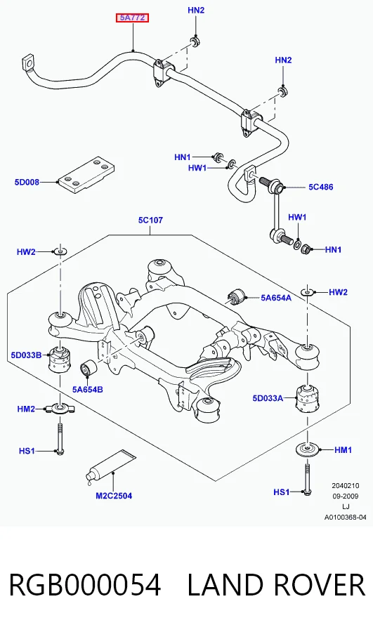 Stabilizator tylny do Land Rover Range Rover L322