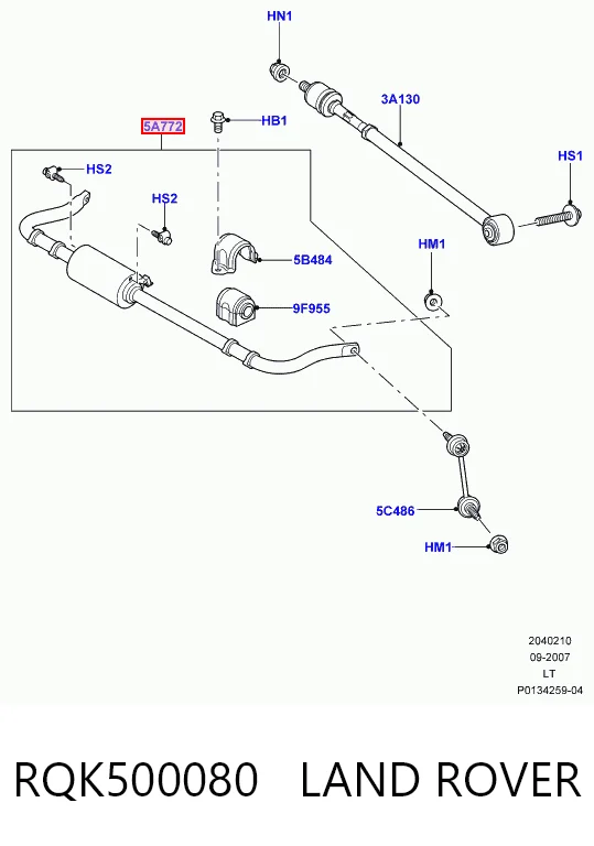 Stabilizator tylny do Land Rover Range Rover L320