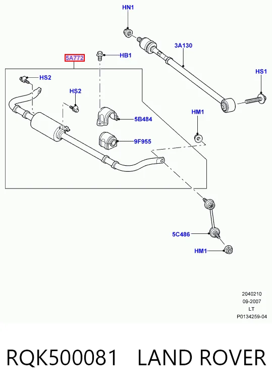 Stabilizator tylny do Land Rover Range Rover SPORT I L320