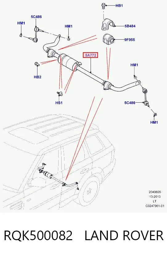 Stabilizator tylny Land Rover Range Rover SPORT I SUV (L320) (2005 - 2013) cena, od 1964,10 USD