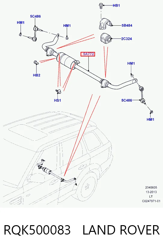 Do koszyka Stabilizator tylny Land Rover Range Rover SPORT I L320