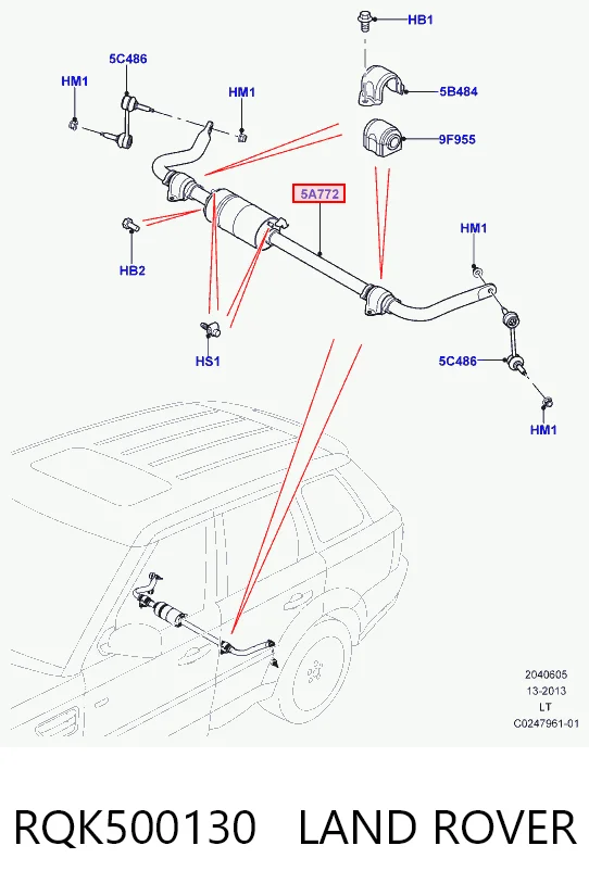  Stabilizator tylny Land Rover Range Rover 