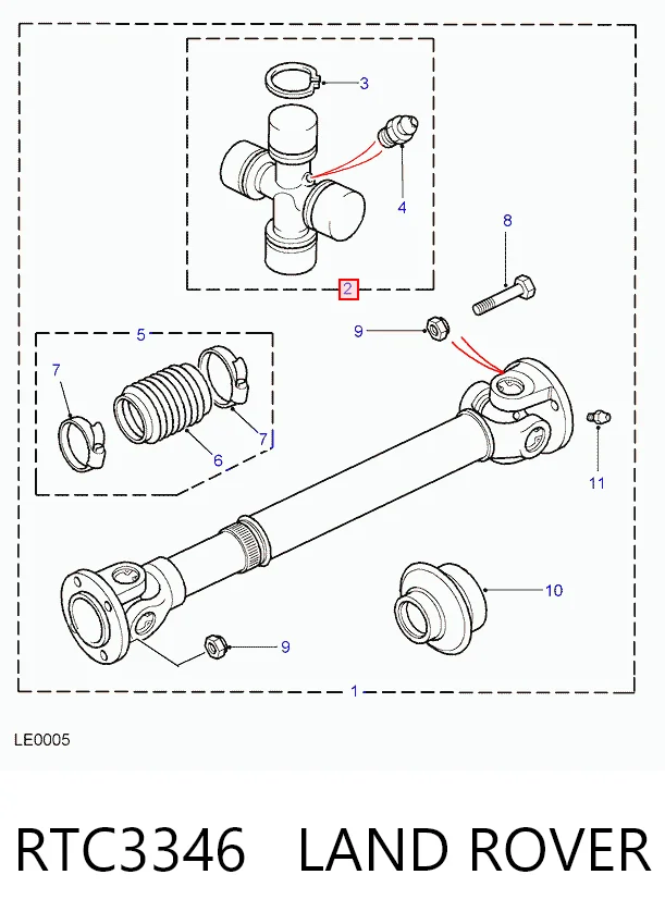 Krzyżak wału Cardana tylnego 91109267 General Motors