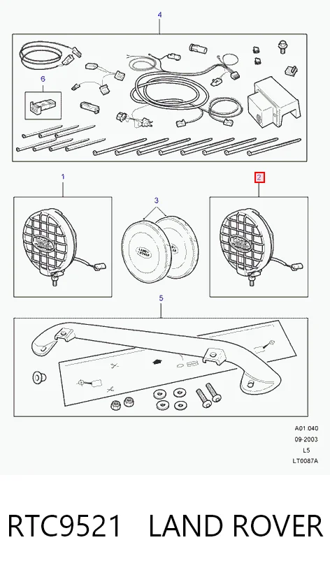 Lampa przeciwmgielna lewa/prawa do Land Rover Discovery LJ ,LT