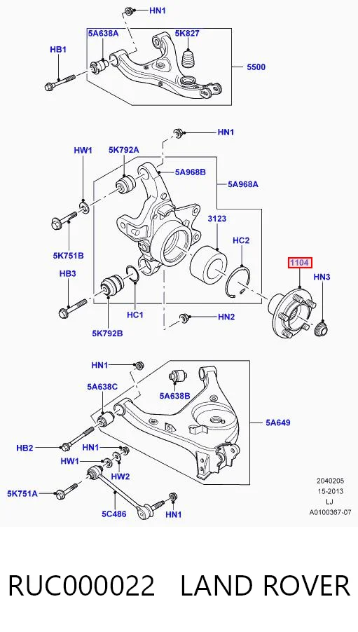 Piasta tylna Land Rover Range Rover III SUV (L322) (2002 - 2009) cena, od 61,81 USD