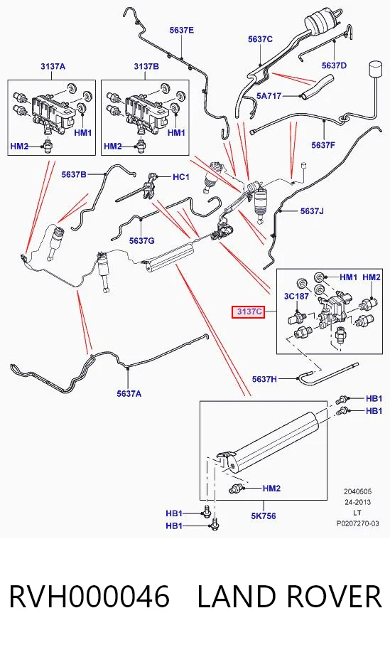 RVH000046 Land Rover Blok zaworów zawieszenia regulowanego