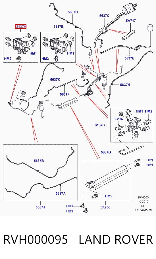 RVH000095 Land Rover Blok zaworów zawieszenia regulowanego przedni