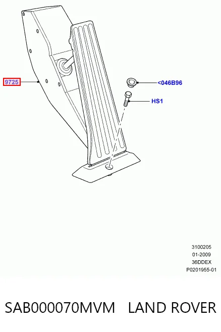 Pedał przyspieszenia (gazu) Land Rover Range Rover III SUV (L322) (2002 - 2009) cena, od 143,70 USD
