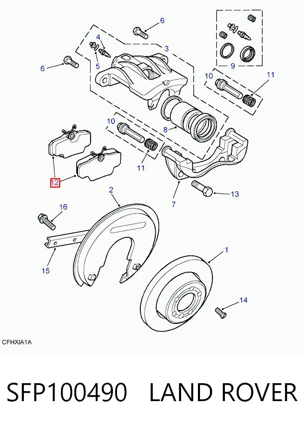 Okładziny (klocki) do hamulców tarczowych tylne Land Rover Range Rover II SUV (LP, P38A) (1994 - 2002) cena, od 28,06 USD