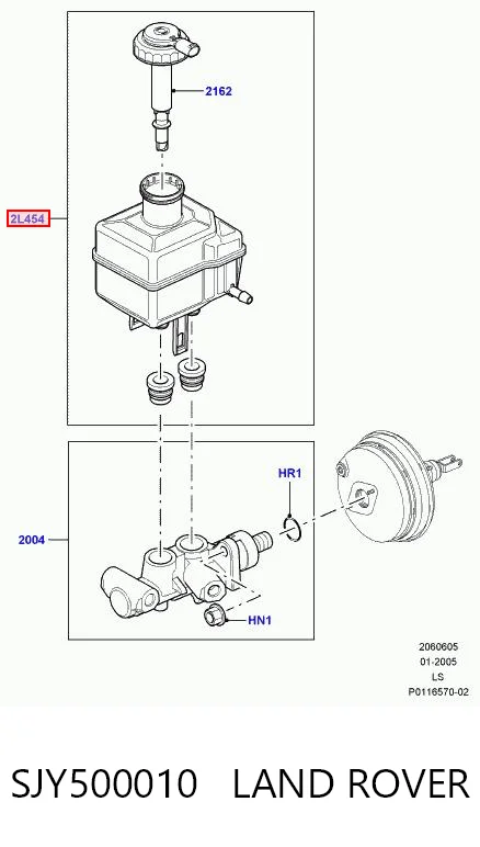 Kupić Zbiorniczek głównego cylindra hamulcowego (płynu hamulcowego) Land Rover Discovery III LR3 w dobrej cenie