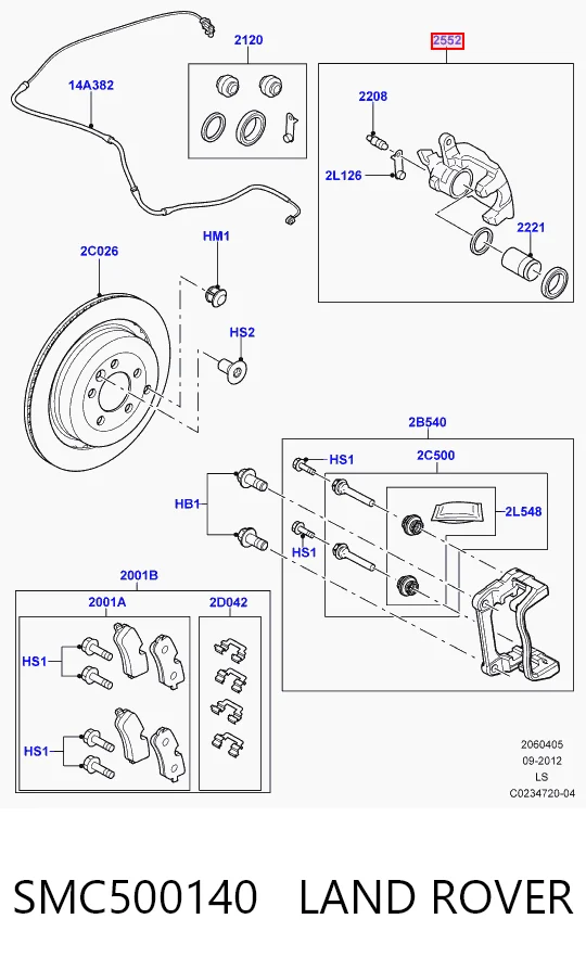 Do koszyka Zacisk hamulcowy tylny prawy Land Rover Range Rover III L322