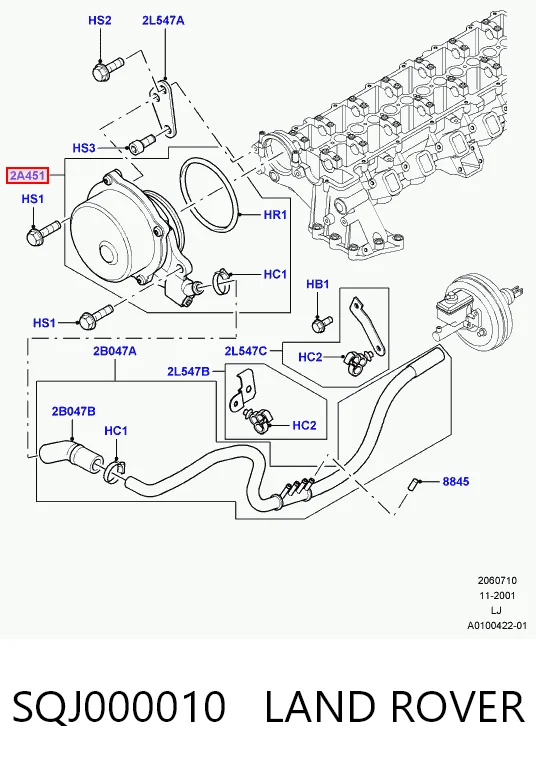 Pompa podciśnienia do Land Rover Range Rover L322