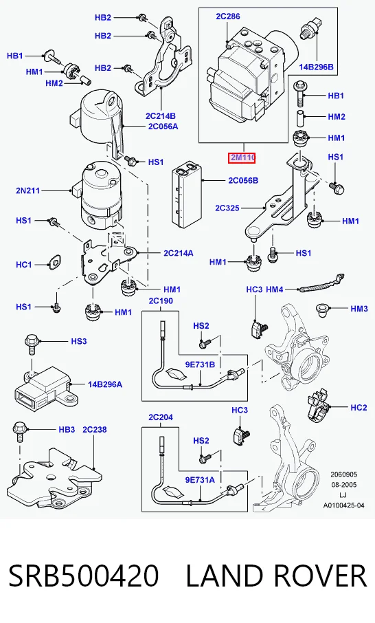 Sterownik ABS  hydrauliczny do Land Rover Discovery III LR3