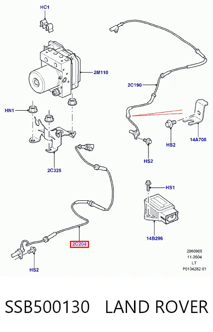  Czujnik ABS przedni Land Rover Range Rover 
