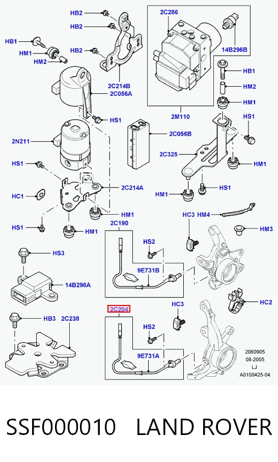  Czujnik ABS przedni Land Rover Range Rover 3