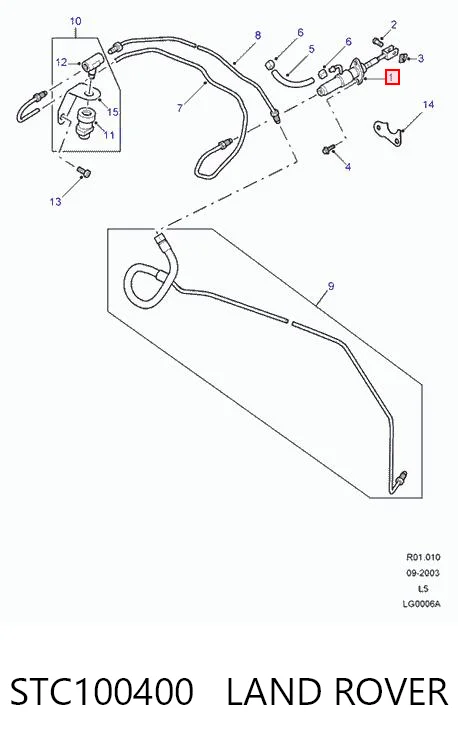 Cylinder sprzęgła główny do Land Rover Discovery II LJ ,LT