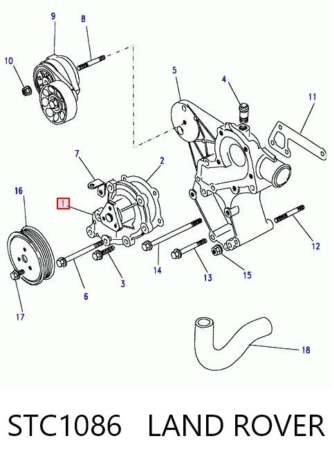 Pompa chłodząca wodna Chevrolet Blazer S10
