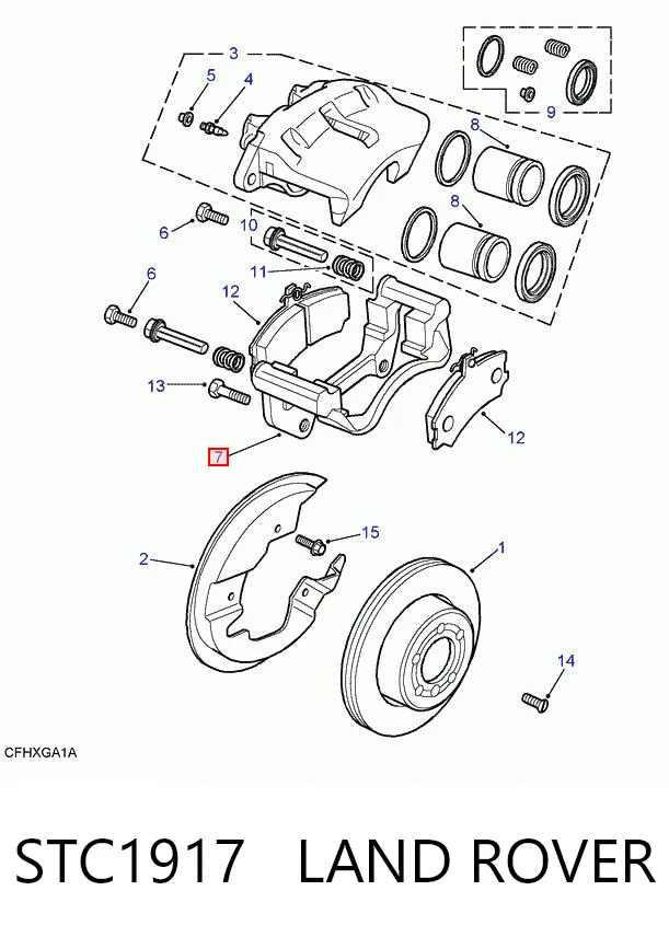 Kupić Jarzmo zacisku hamulcowego przedniego Land Rover Discovery II LJ ,LT w dobrej cenie