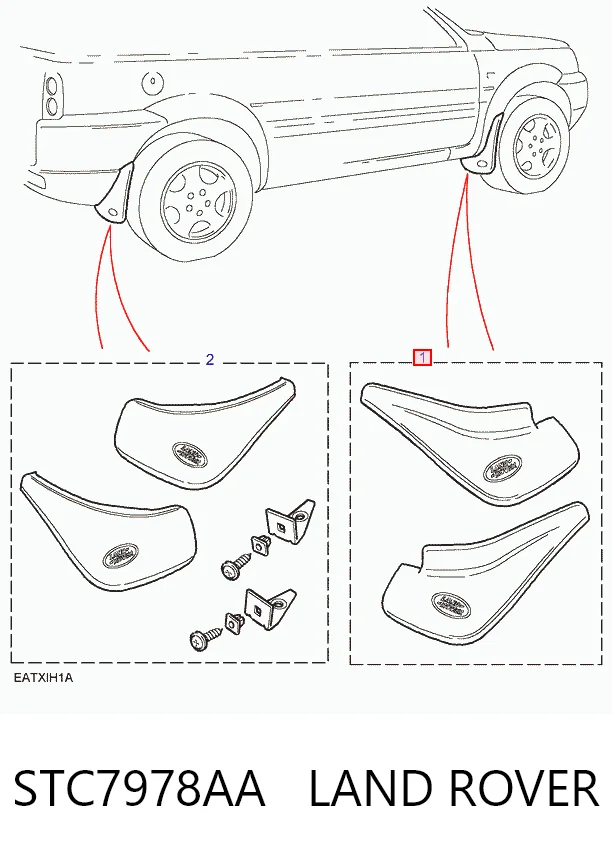 Chlapacze przednie, zestaw Land Rover Freelander I SUV (L314) (1997 - 2006) cena, od 92,38 USD