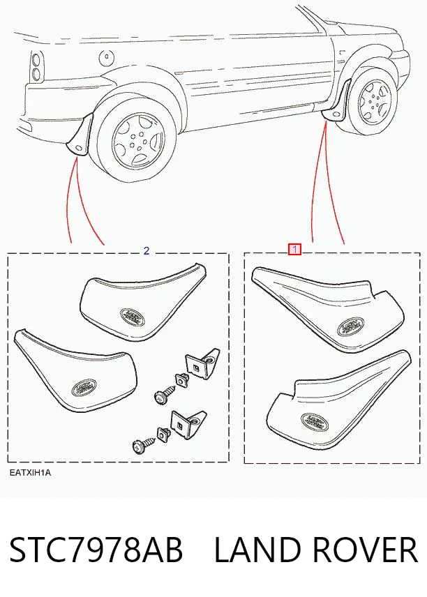 Do koszyka Chlapacze przednie, zestaw Land Rover Freelander I L314