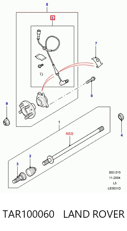Czujnik ABS przedni Land Rover Discovery II SUV (LJ ,LT) (1998 - 2004) cena, od 37,99 USD